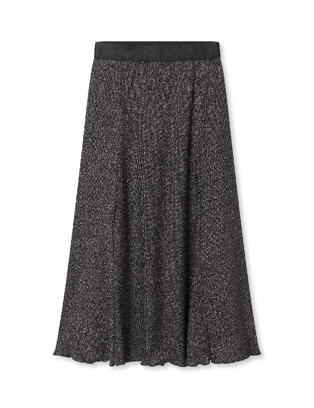 Dynamic Fashion 2x2 Lurex Salina Skirt, Gun Metal