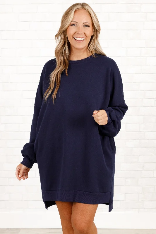 Celebrity Style Always In Style Tunic, Navy