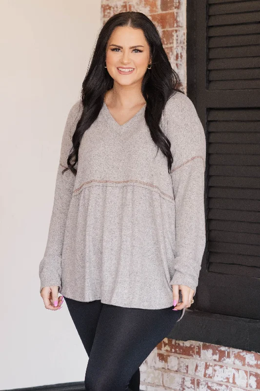 Comfy Chic Always Remember You Top, Oatmeal