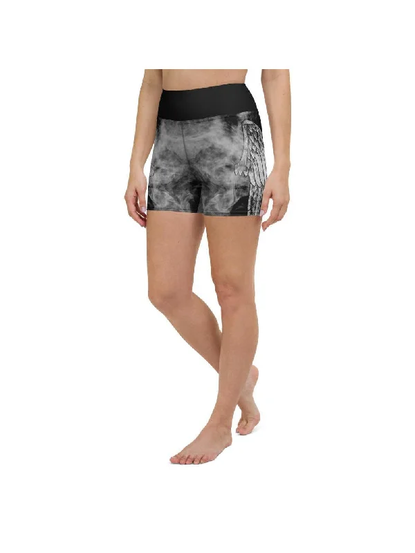 Free And Comfortable Angel Wing Yoga Shorts