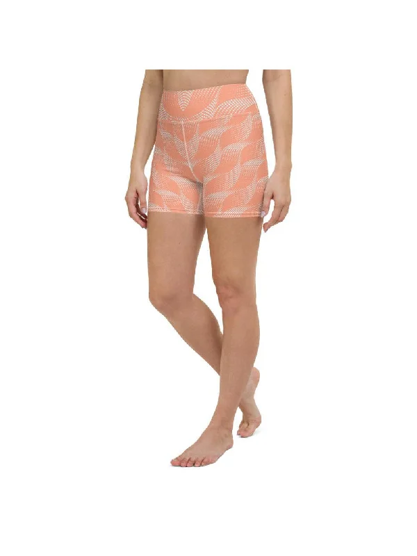 Comfortable Sweaters Apricot Wave Yoga Shorts