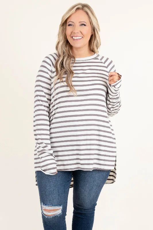 Casual Comfort Wear Brave Obsession Top, Ivory-Mocha