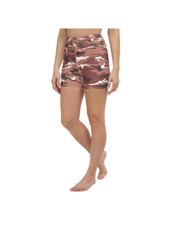 Fashionable In The Times Brown Camo Yoga Shorts