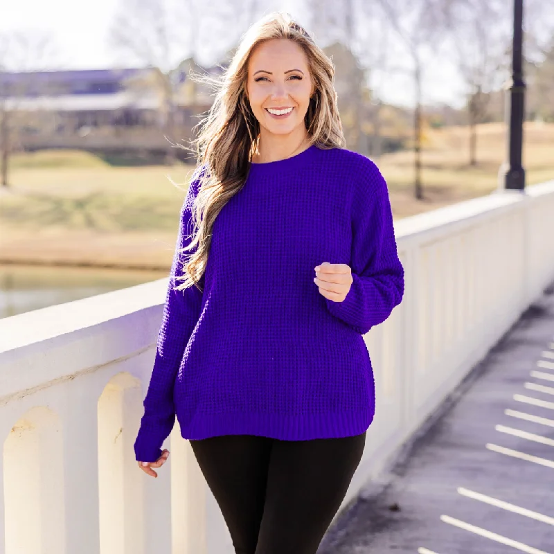 Exquisite Tailoring Call Me Tomorrow Sweater, Bright Blue