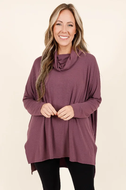 Effortless Outfits Closer To Your Heart Top, Eggplant