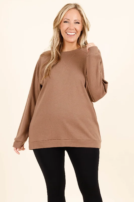 Chic Comfort Covered In You Pullover, Mocha