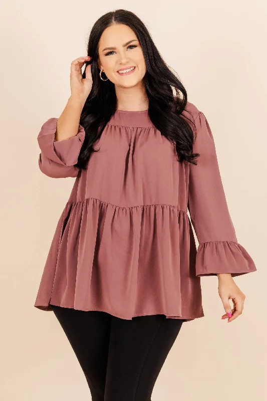 Versatile Items Day Dreaming About You Top, Mauve