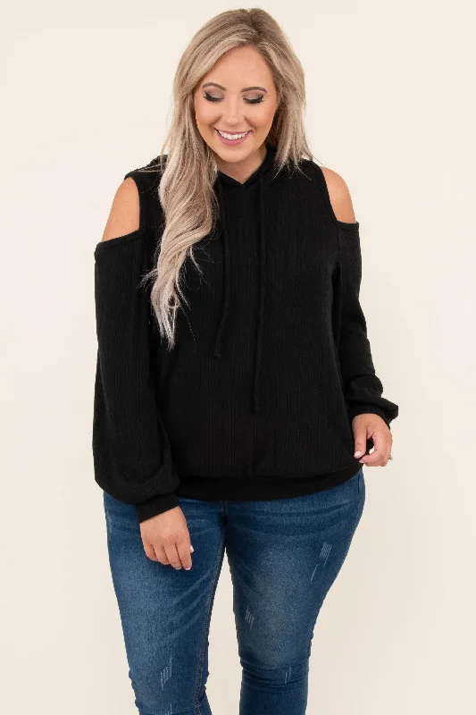 Comfortable Lifestyle Dinner Vibes Top, Black