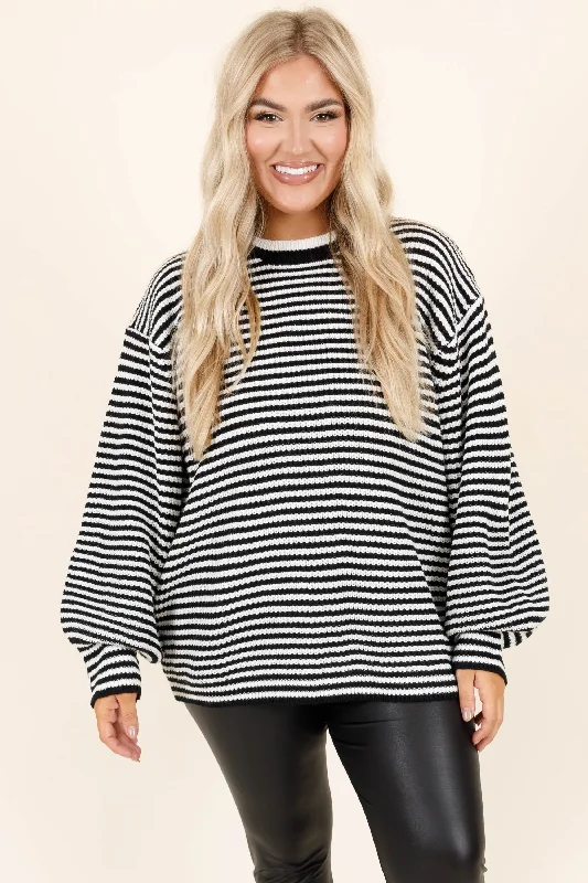 Relaxed Fits Drumming Song Sweater, Black