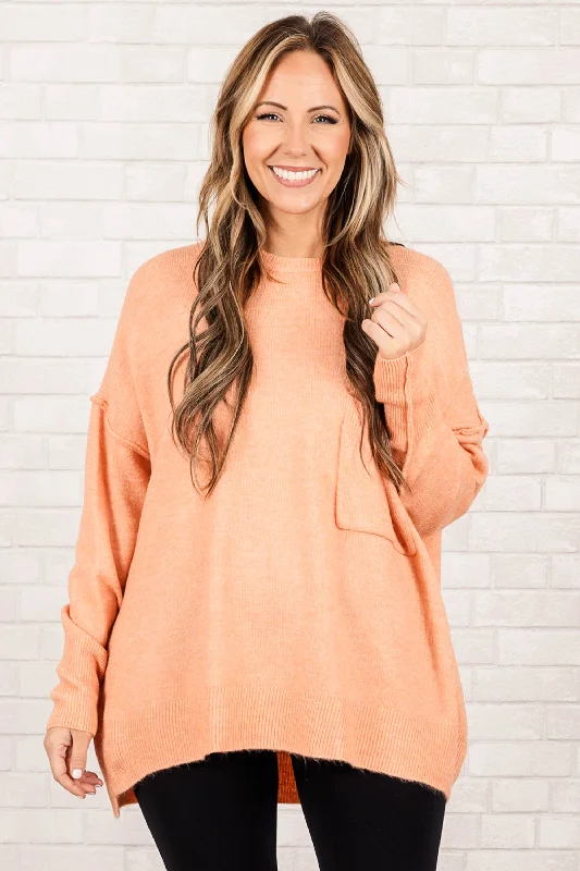 Elegant Wear The Night Before Sweater, Heather Coral