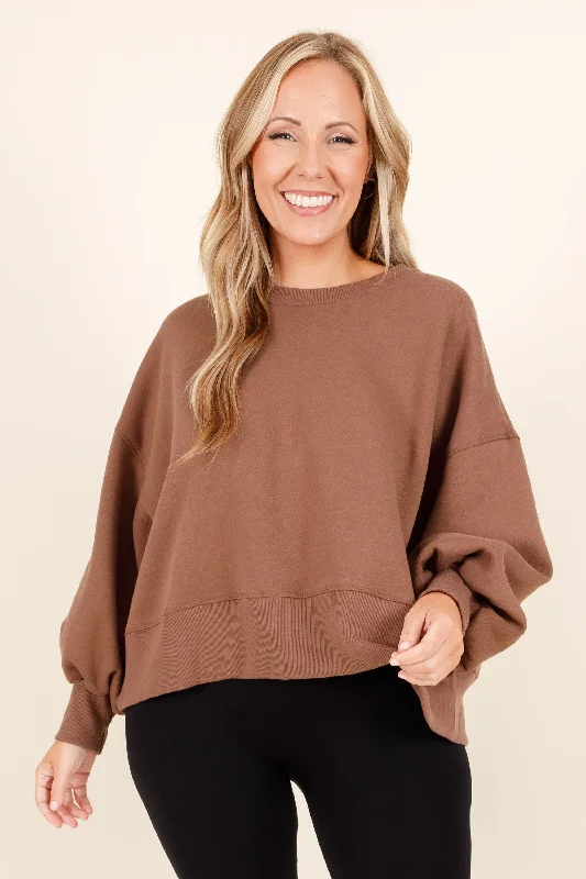 Comfortable Series Feeling Free Pullover, Mocha