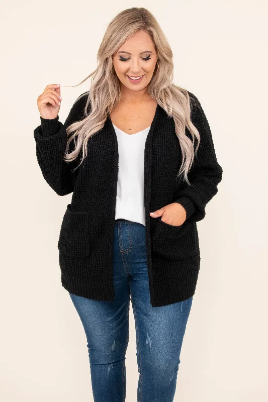Soft Clothing Finding What's A Matter Cardigan, Black