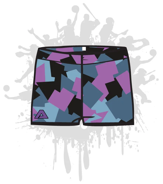Modern Comfort Wear Geometric Camo Women's Compression Shorts