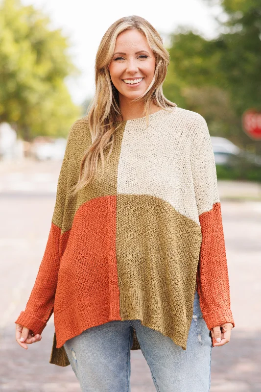 Comfortable Lifestyle Going My Own Way Sweater, Pumpkin