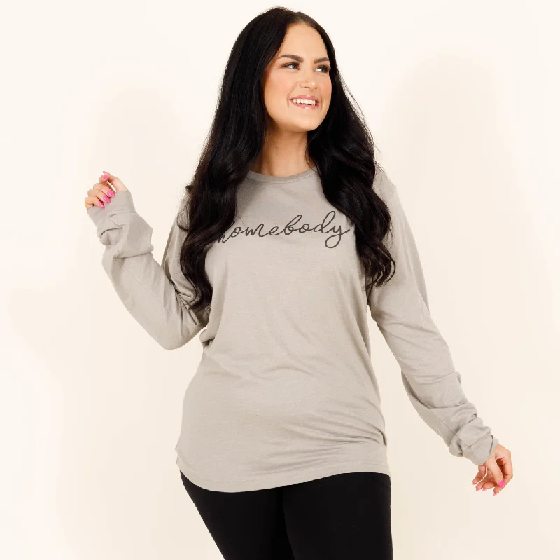 Exquisite Embroidery Homebody Top, Heather Stone