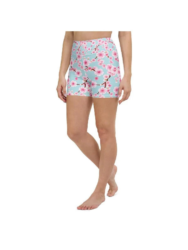Versatile Outfits Japanese Cherry Blossom Yoga Shorts