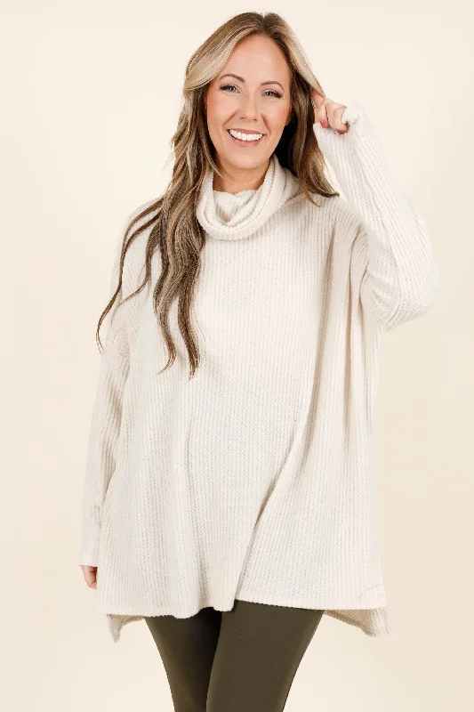 Cozy Fashions Keep Your Trust Sweater, Sand Beige