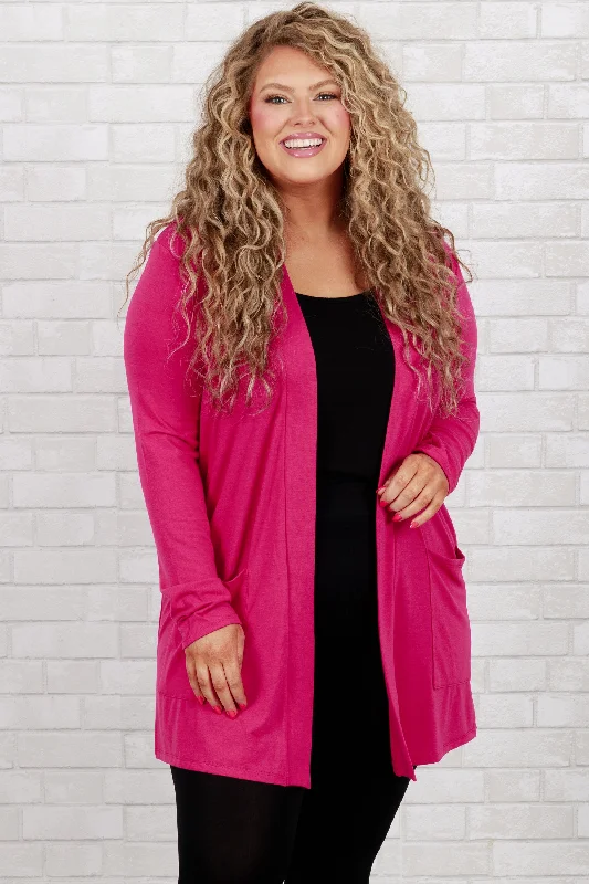 Advanced Customization Kindness And Compassion Cardigan, Magenta