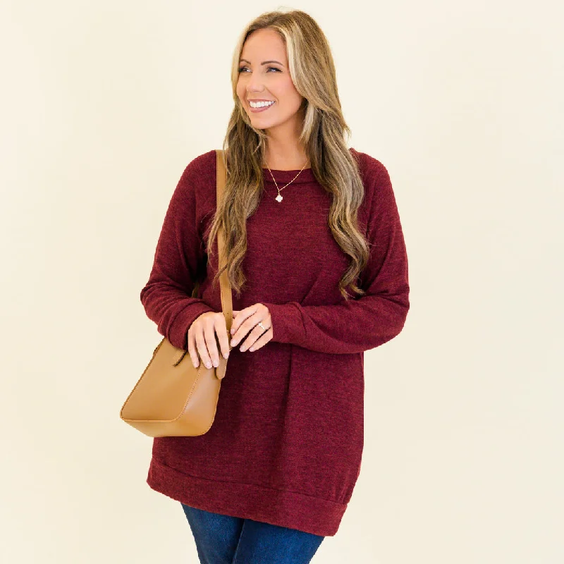 Luxury Style Labor Of Love Top, Burgundy
