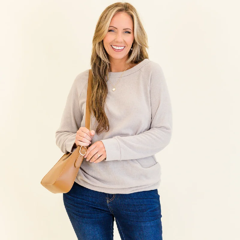 Versatile Items Labor Of Love Top, Taupe
