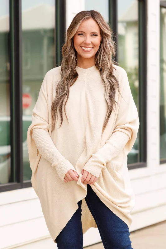 Moisture wicking Let's Be Honest Sweater, Ivory