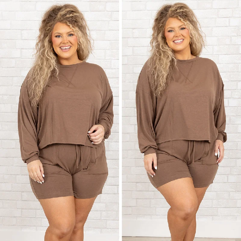Easy Wear Chic Live, Love, Lounge Set, Mocha