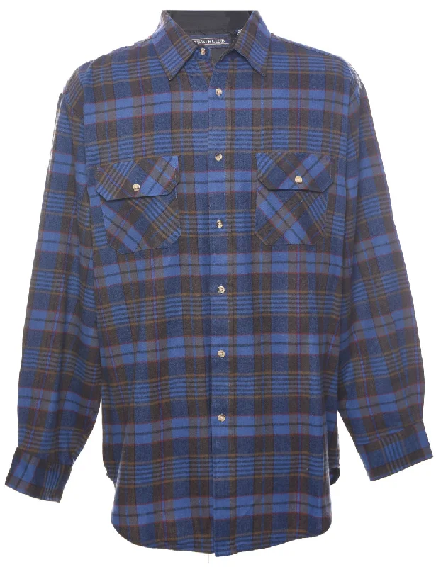 Versatile Items Long Sleeved Checked Shirt - L