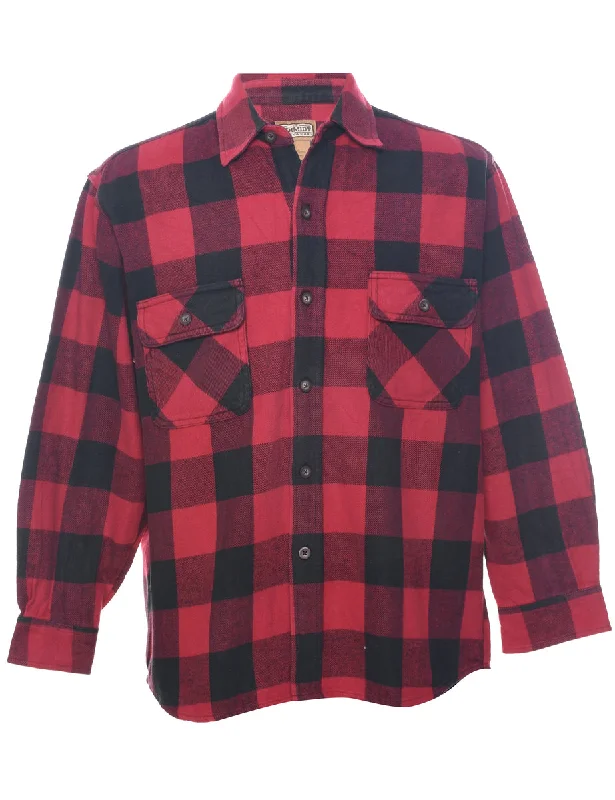 Personalized Outfit Long Sleeved Checked Shirt - L
