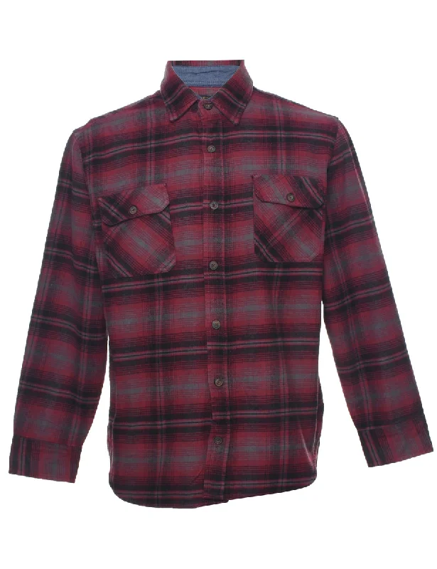 Goddess Outfit Long Sleeved Checked Shirt - L