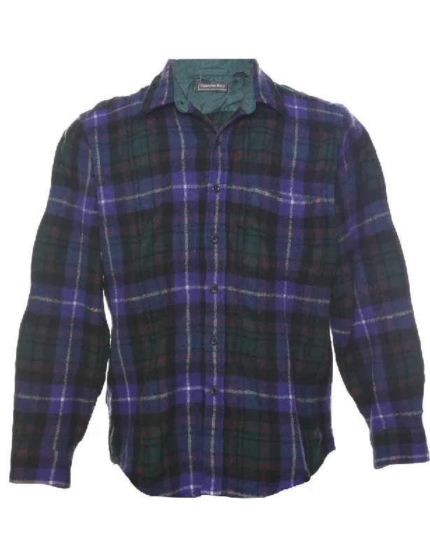 Effortless Wear Long Sleeved Checked Shirt - M