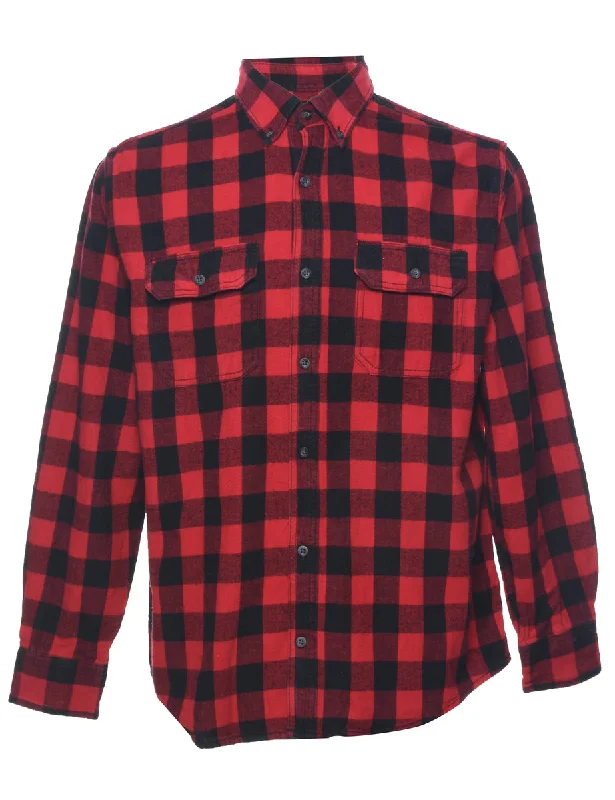 Cozy Layers Long Sleeved Checked Shirt - M