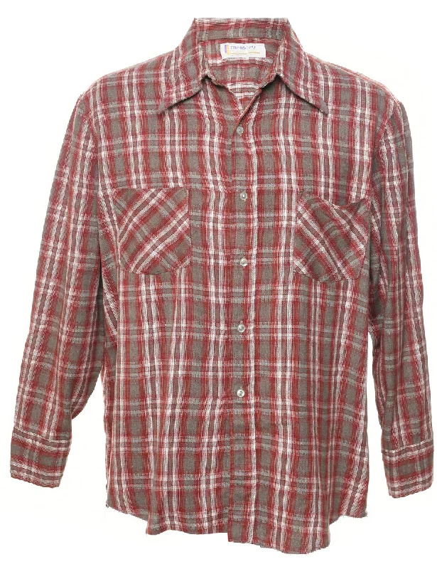 Cozy Lifestyle Long Sleeved Checked Shirt - XL