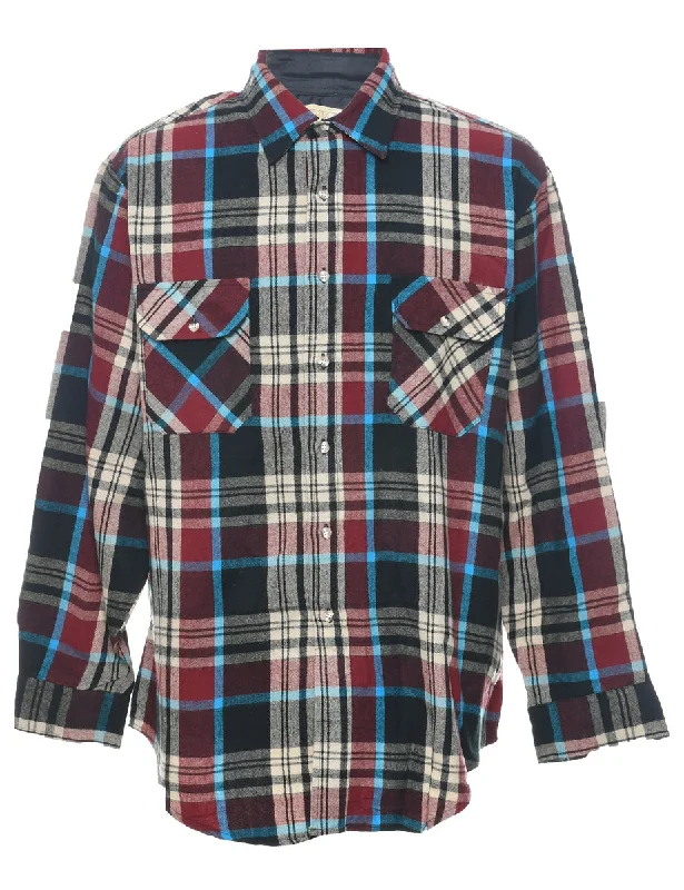Stylish Casuals Long Sleeved Checked Shirt - XL