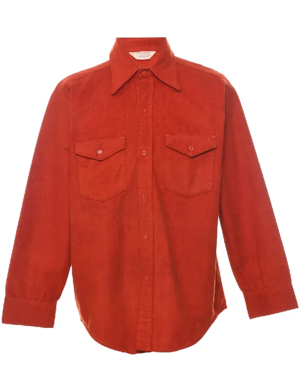 Noble Temperament Long Sleeved Flannel Shirt - L
