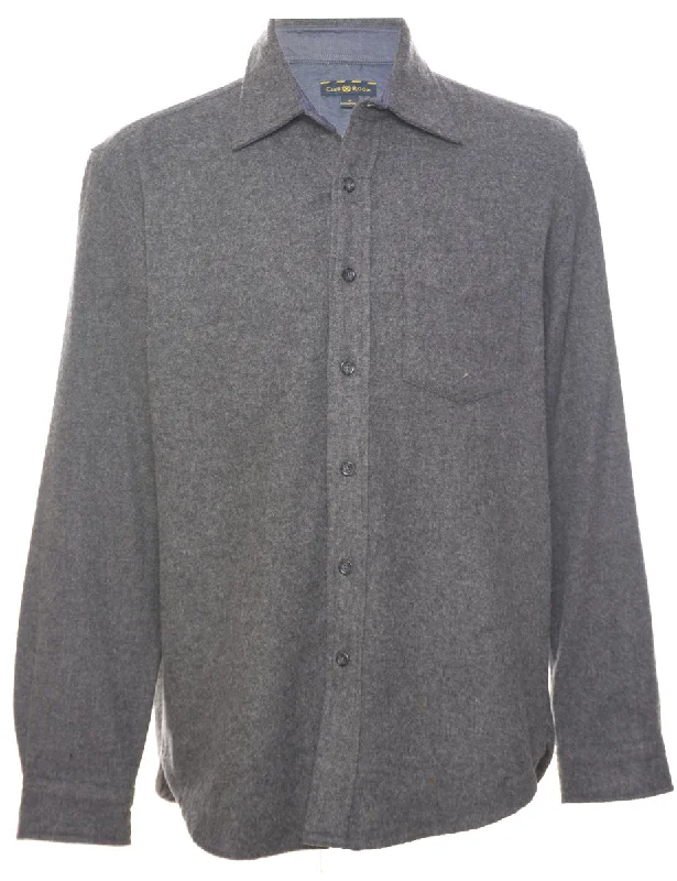 Nightclub Style Long Sleeved Grey Shirt - S