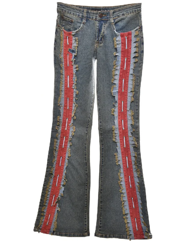 Celebrity Style Low Rise Flared Y2K Jeans - W25