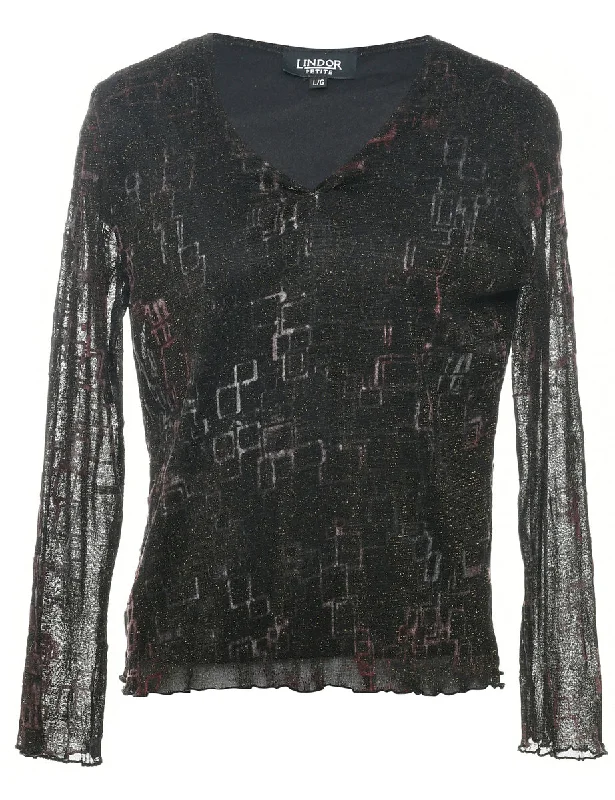 Practical Style Lurex Evening Top - L