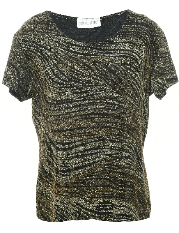 Minimal Style Lurex Evening Top - L