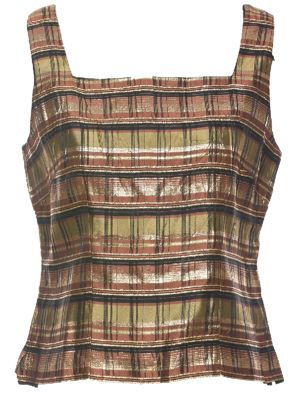 Classic Style Lurex Evening Top - M