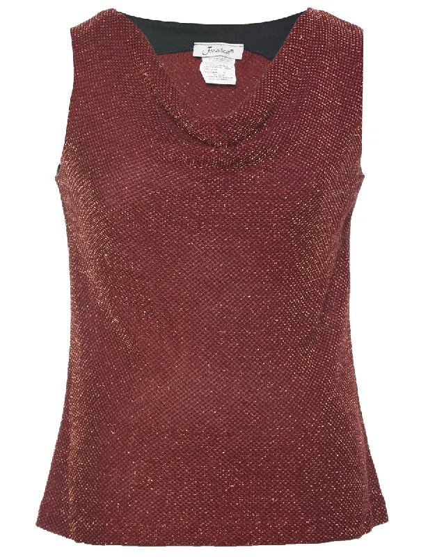 Retro Design Lurex Evening Top - M