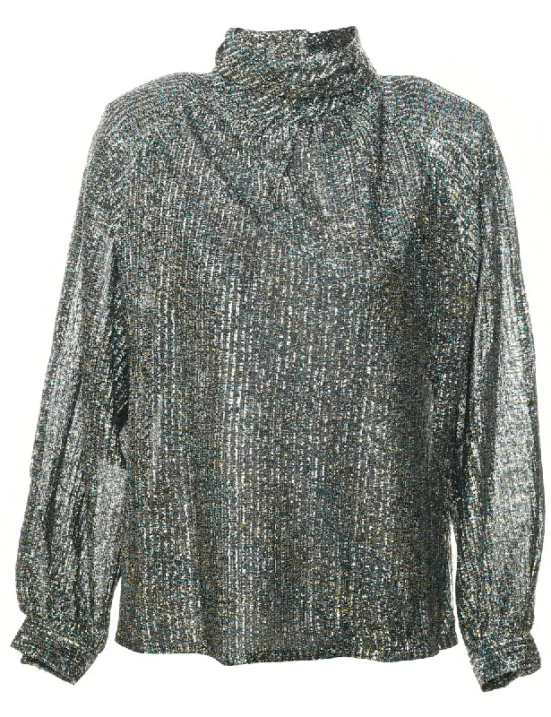 High-end Design Lurex Evening Top - M
