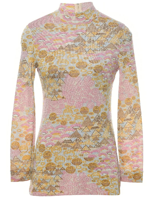Elegant Comfort Lurex Evening Top - XS