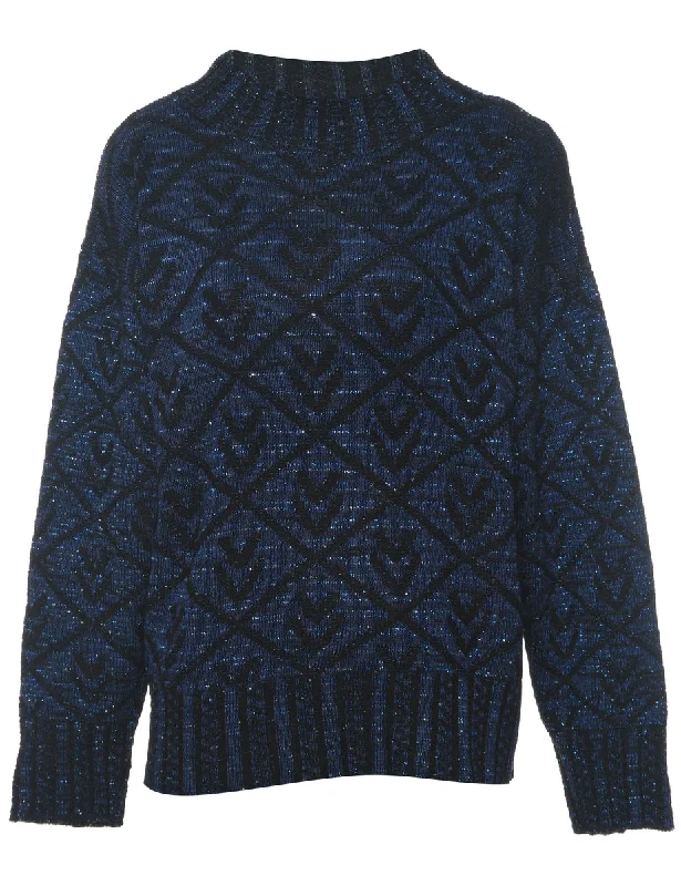 Elegant Casuals Lurex Thread Pattern Jumper - L