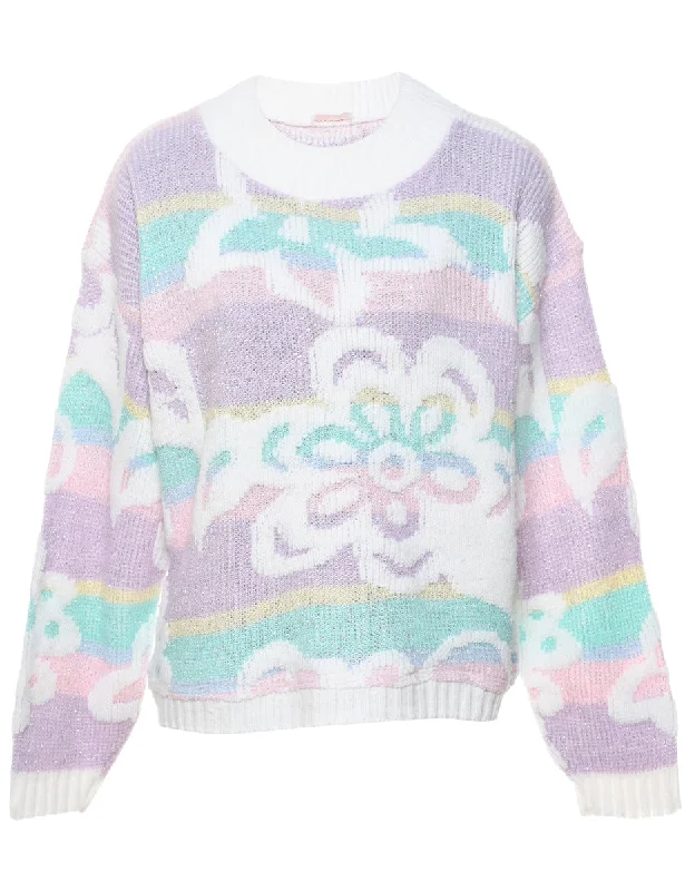 Stylish Casuals Lurex Thread Pattern Jumper - L