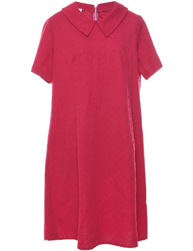 Mid-length Style Magenta Dress - XL