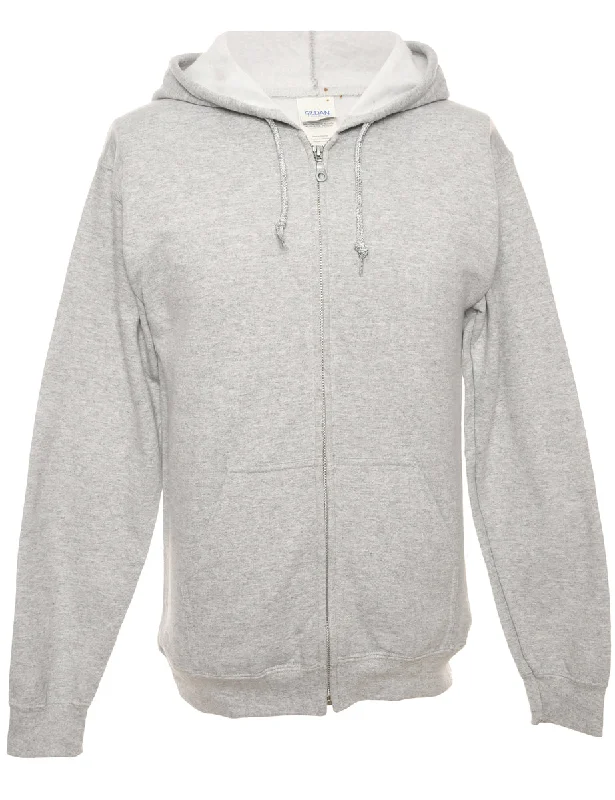 Street Fashion Marl Grey Hooded Sweatshirt - S