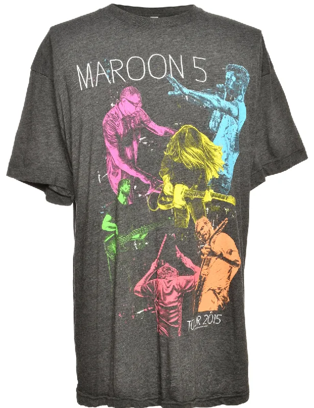 Casual Style Maroon 5 Black Band T-shirt - L