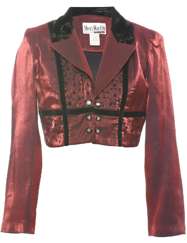 Avant-garde Design Maroon Evening Jacket - S