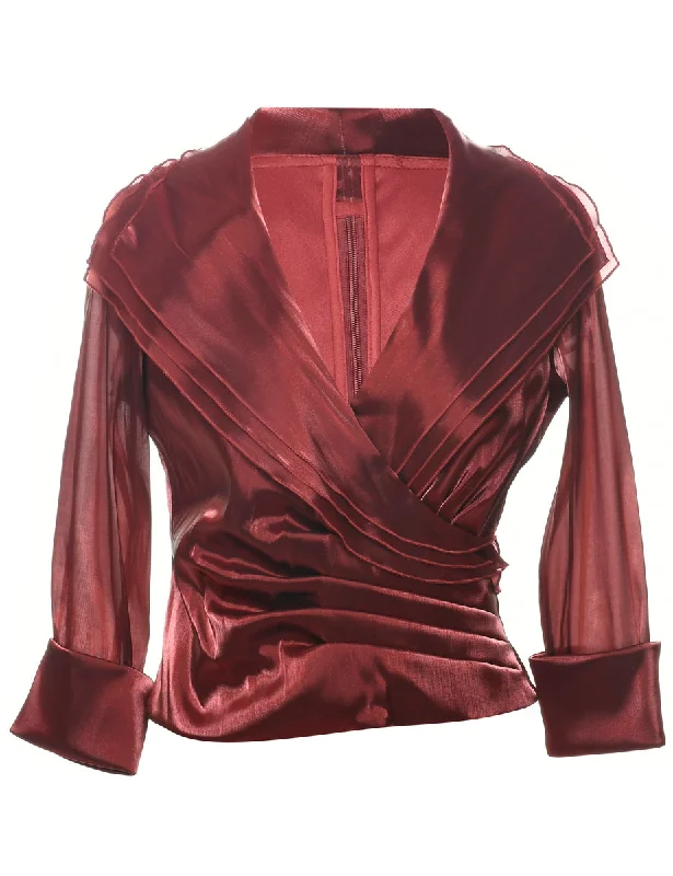 Boutique Recommendation Maroon Evening Top - M