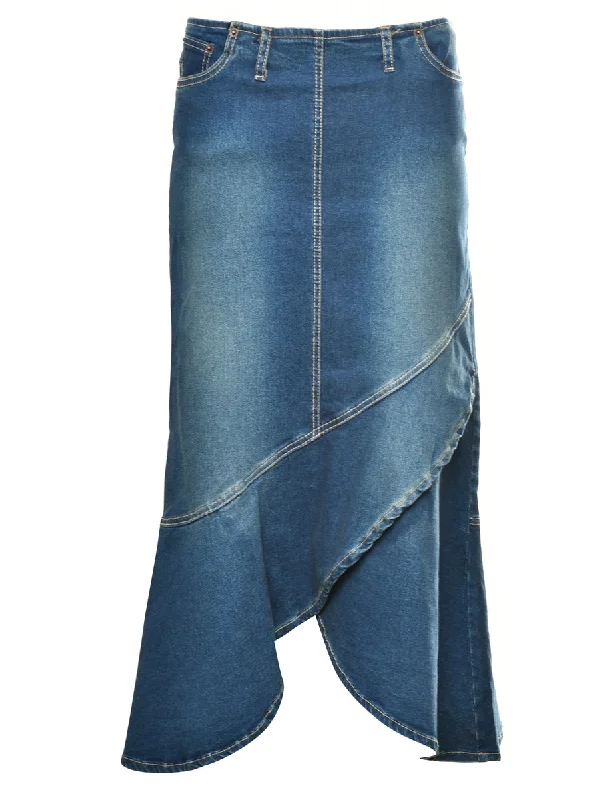Sweet Breath Maxi Denim Skirt - M